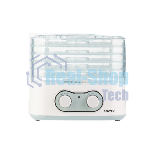 Сушилка для овощей Centek CT-1659 (белый), ОБЪЕМ 5 л, 270 Вт, 5 поддонов, механическое управление
