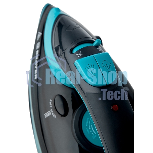 Утюг BRAYER BR4019 голубой/черный, 2400 Вт, 25 г/мин, 140 г/мин, 320 мл
