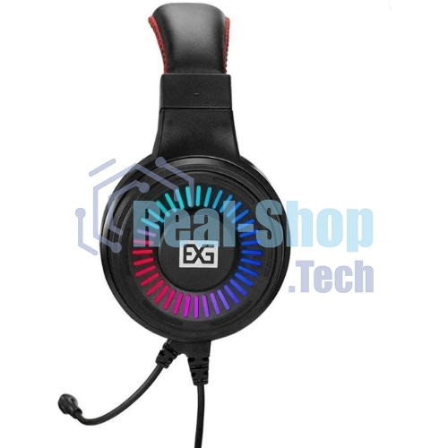 Гарнитура проводная полноразмерная игровая с микрофоном (гарнитура) ExeGate Gaming HS-520G (USB, 2x3.5мм, динамик 40мм, 20-20000Гц, длина кабеля 2.5м, регулировка громкости, RGb подсветка)