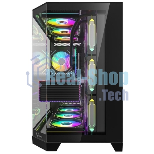Компьютерный корпус Formula V Line Crystal Z6 Black, ATX, Left & Front & Bevel side Tempered Glass, TYPE-C*1, USB3.0*2