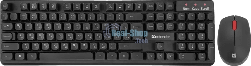 Комплект клавиатура+мышь Defender Milan C-992 беспроводной, USB, 1000 DPI, чёрный