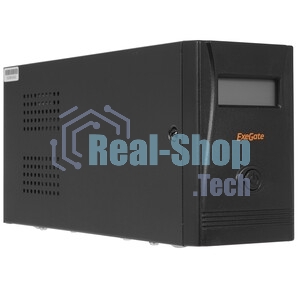 Источник бесперебойного питания ExeGate Smart LB-850.LCD.AVR.2SH.USB (850VA/510W, LCD, AVR, 2*Schuko, USB, батарея 12V 9Ah, черный)