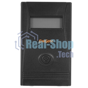 Источник бесперебойного питания ExeGate Smart LB-850.LCD.AVR.2SH.USB (850VA/510W, LCD, AVR, 2*Schuko, USB, батарея 12V 9Ah, черный)