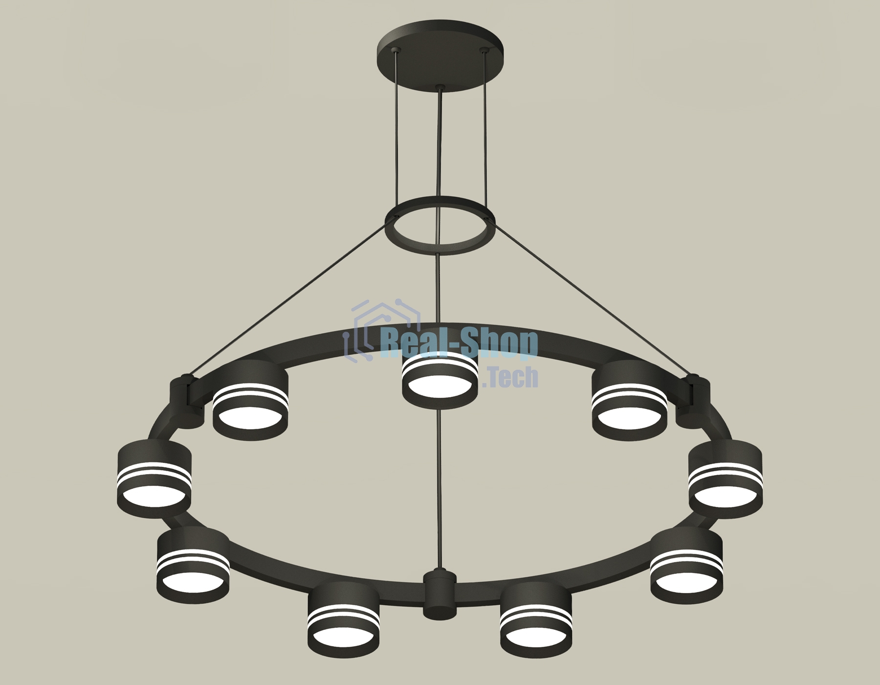 Светильник Ambrella light XR92051903/9 SBK/FR черный песок/белый матовый GX53 (A9205, C9242, N8478)