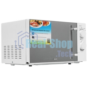 Микроволновая печь BBK 20MWS-771M/WM белый, 20 л, 700 Вт, переключатели - поворотный механизм