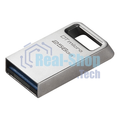 Флешка USB Kingston DataTraveler Micro (DTMC3G2/256Gb), 256Gb, USB 3.2 Gen 1, R/W 200/60, серебристый