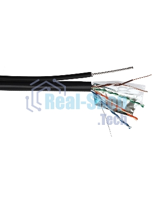 Кабель информационный Lanmaster TWT-5EFTP-UNV-TR cat.5e FTP 4X2X24AWG PE внешний 305м черный
