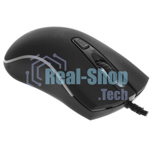 Мышь проводная Qumo Onyx RGb M73 черный, 2400 dpi, USB, кнопки - 4