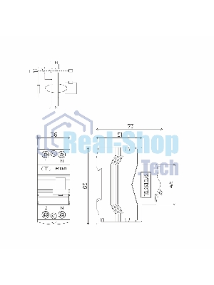 Устройство защитного отключения Werkel 1P+N 40 A 30 mА АС 6 kА W912P406
