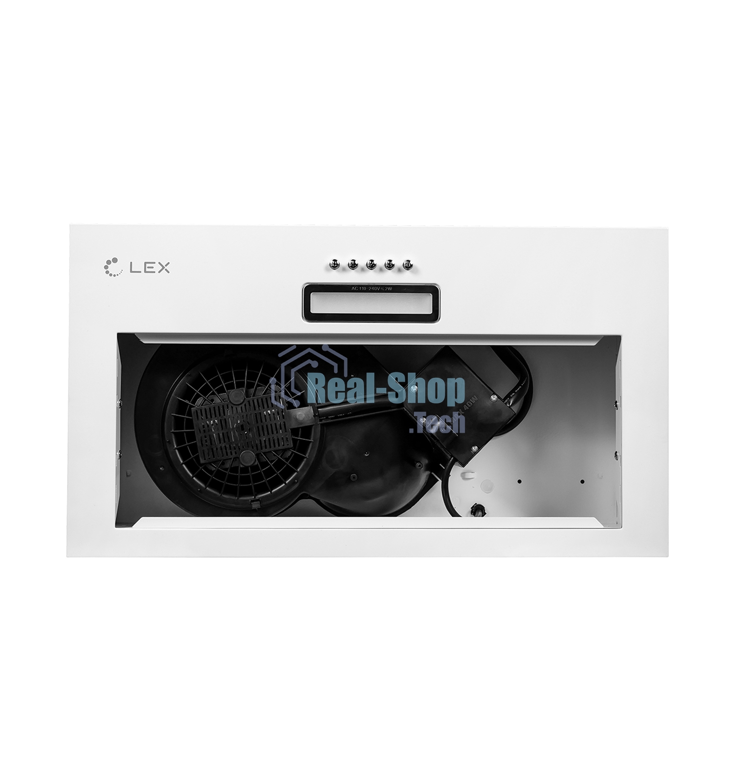 Вытяжка встраиваемая LEX GS Bloc LIGHT 600 белый управление: кнопочное (1 мотор)