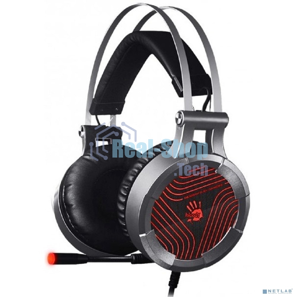 Гарнитура A4Tech Bloody G530 чёрный/серый, проводная, подсветка