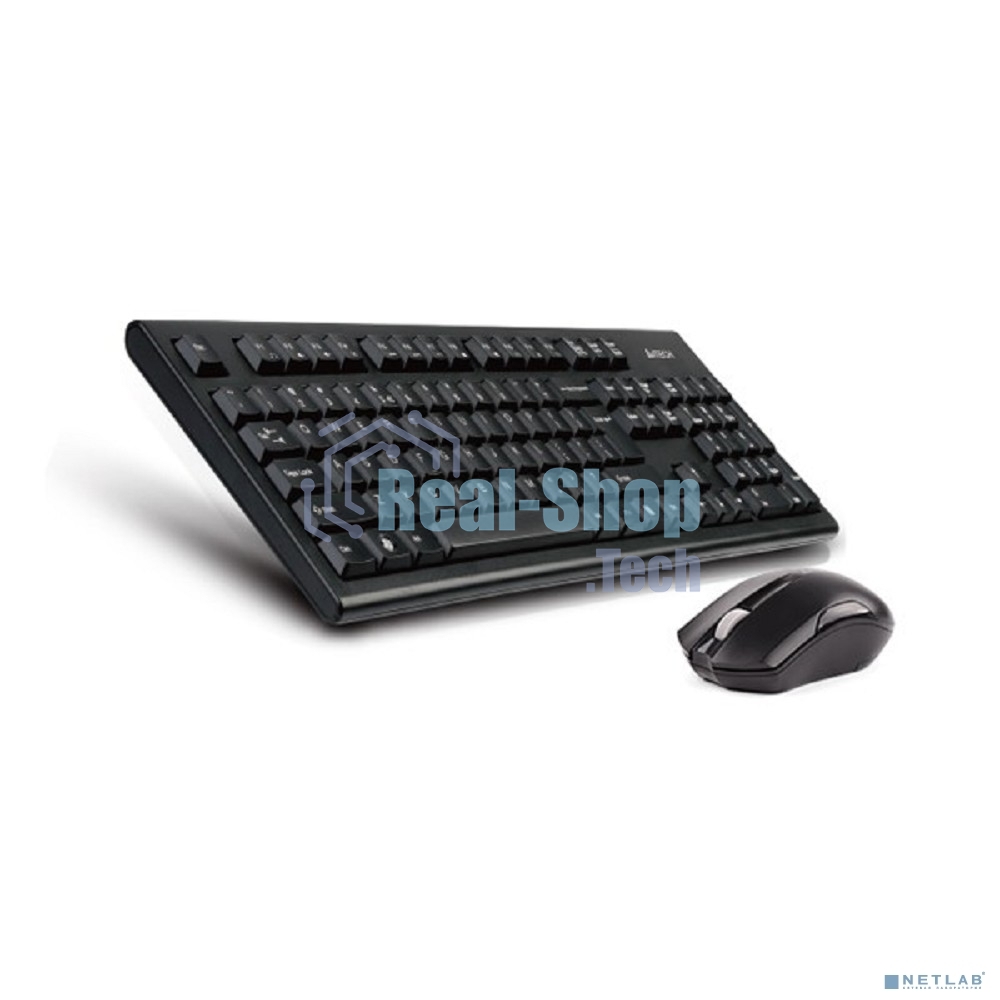 Комплект клавиатура+мышь A4Tech 3000NS беспроводной, USB, 1200 DPI, чёрный