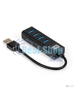 USB-концентратор 4-в-1 ExeGate DUB-4TP (кабель-адаптер USB3.0 --> 4xUSB3.0, Plug&Play, черный)