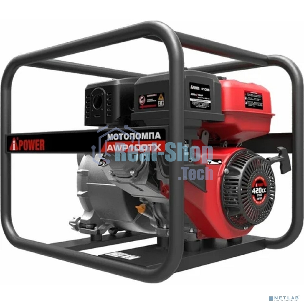 Мотопомпа A-ipower бензиновая для сильно загрязненной воды AWP100TX 30341