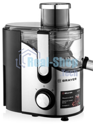 Соковыжималка BRAYER BR1710 серебристый, центробежная, 800 Вт, 350 мл, механическое