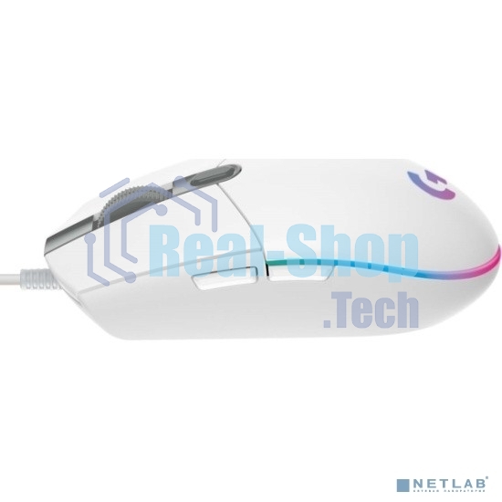 Мышь проводная Logitech G102 LIGHTSYNC белый, 8000 dpi, USB, кнопки - 6