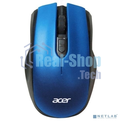 Мышь беспроводная Acer OMR031 черный/синий, 1600 dpi, радиоканал, USB, кнопки - 4