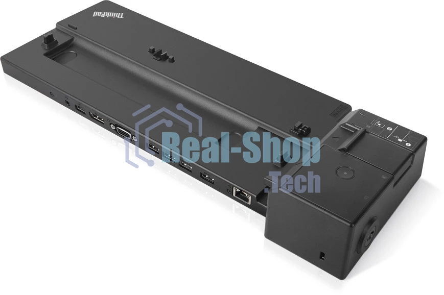 USB-концентратор Lenovo ThinkPad Basic Docking Station - 90W, 2xUSB 3.1, 2xUSB2.0,Gigabit Ethernet, 1xDP, 1x VGA,1xCombo Audio Port, DC-IN, Kensington slot, Key lock for L480, L580, T480, T480s, T580, X280, P52s, X1 Carbon G6
