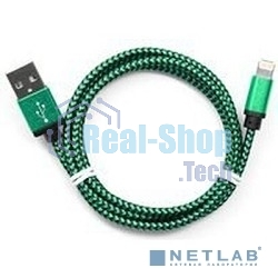 Кабель Gembird USB 2.0 Cablexpert AM/Lightning 8P, 1м, нейлоновая оплетка, алюминиевые разъемы, зеленый, пакет