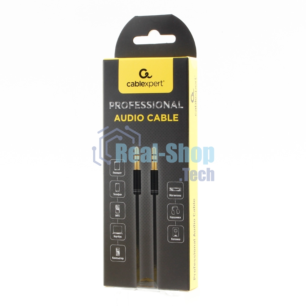 Кабель аудио Cablexpert CCAB-02-35MM-2MB, 3.5 Jack (M)/3.5 Jack (M), черный, 2м, блистер