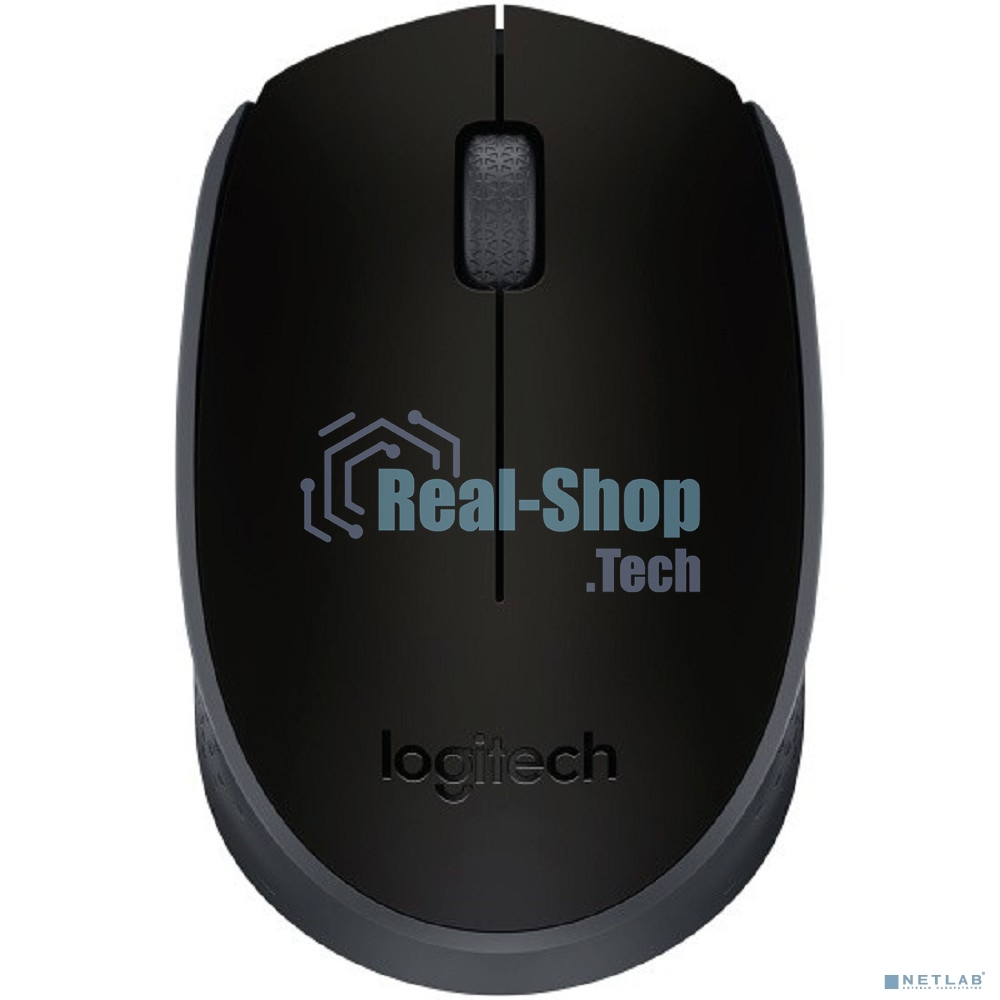 Мышь беспроводная Logitech M171 черный/серый, 1000 dpi, радиоканал, USB, кнопки - 3