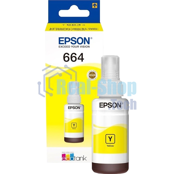 Чернила Epson L100/110/200/210/300/355/550/555 (O) C13T66444A, yellow, 70ml