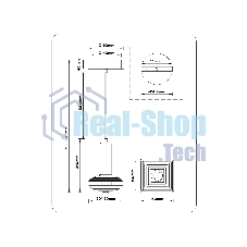 Подвесной светодиодный светильник Ambrella light LH31003 GR/SM серый/дымчатый 10W 3000K 150*150*240