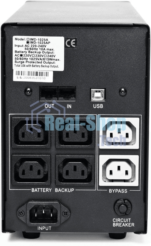 Источник бесперебойного питания Powercom Imperial IMD-1025AP 615Вт 1025ВА черный