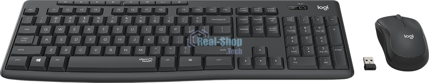 Комплект клавиатура+мышь Logitech MK295 беспроводной, USB, чёрный