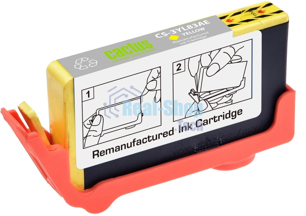 Картридж струйный Cactus CS-3YL83AE 912XL (есть ограничения по прошивке) желтый (10.5 мл) для HP OfficeJet 8012/8014/8015/8017;OfficeJet Pro 8022/8023/8024/8025 AIO