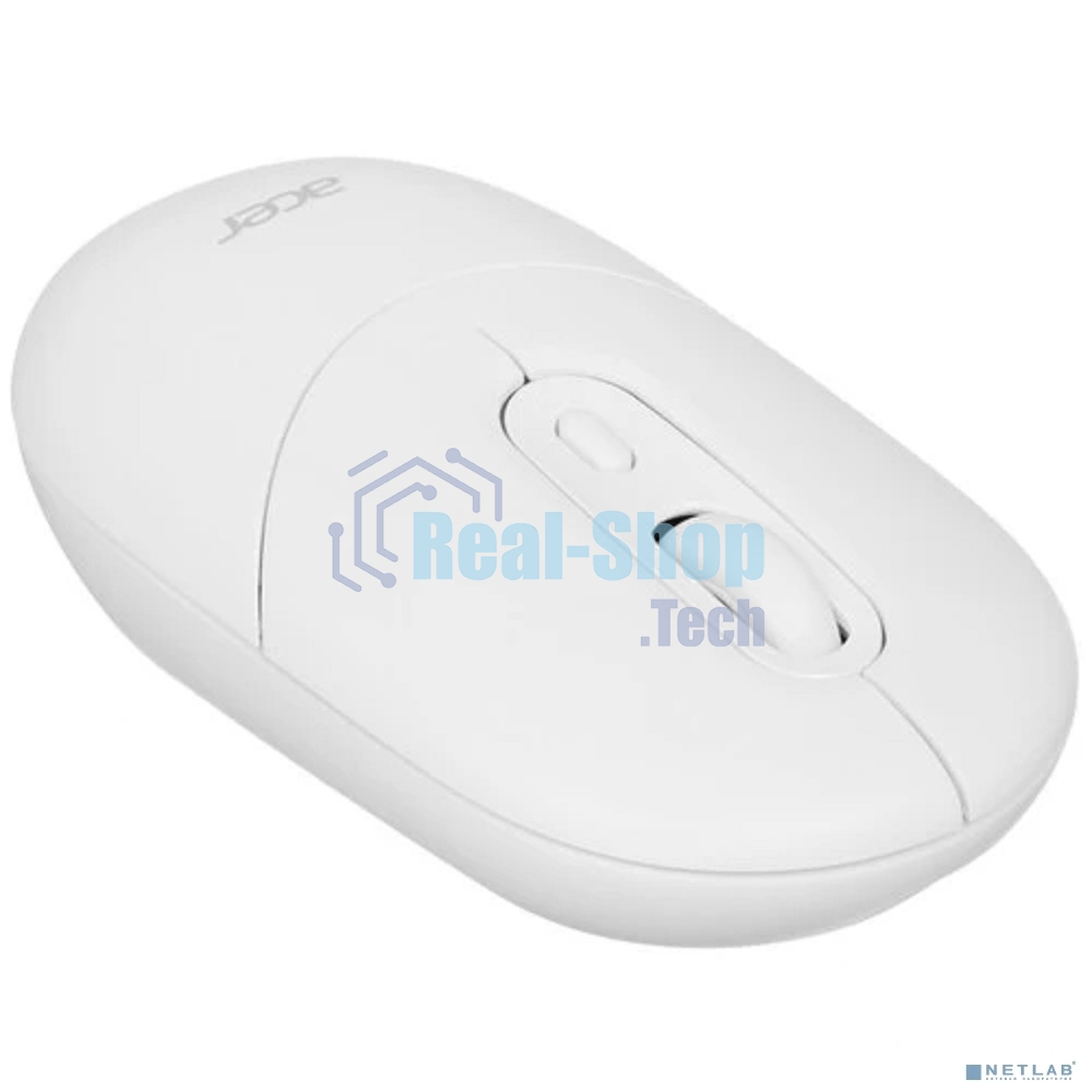 Мышь беспроводная Acer OMR301 белый, 1600 dpi, радиоканал, Bluetooth, USB, кнопки - 4