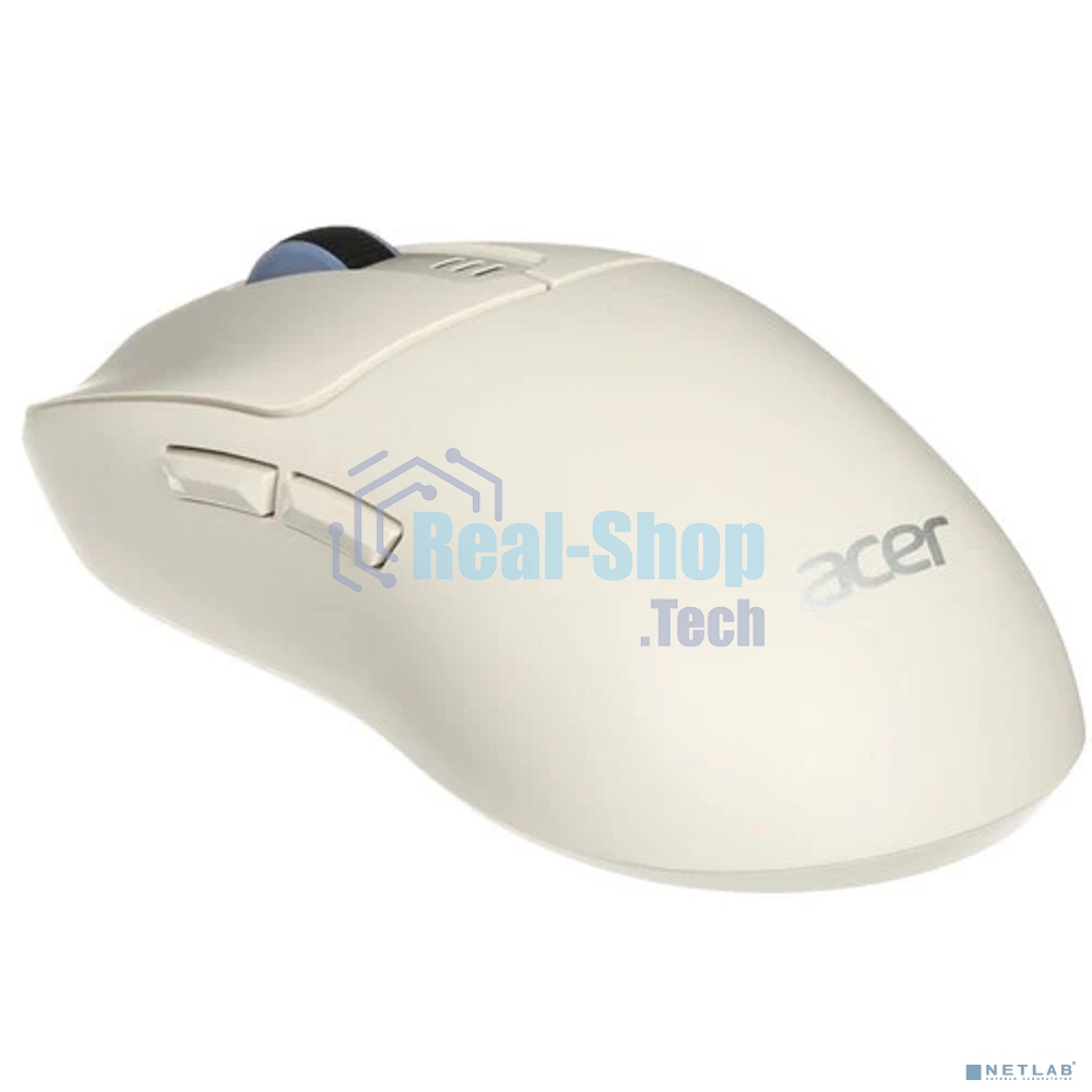 Мышь беспроводная Acer OMR312 бежевый, 3200 dpi, радиоканал, Bluetooth, USB, кнопки - 5