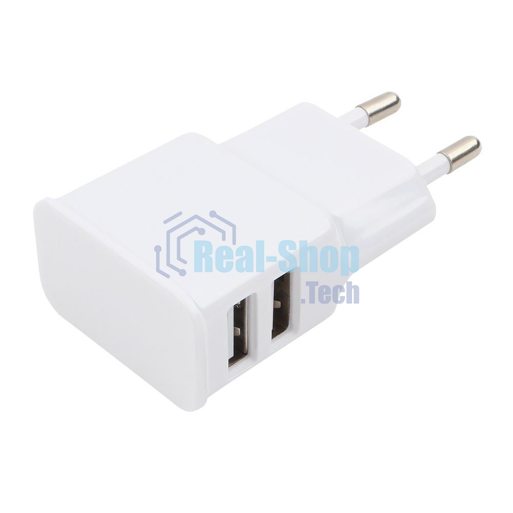 Сетевое зарядное устройство Cablexpert MP3A-PC-11 100/220V - 5V USB 2 порта, 2.1A, белый