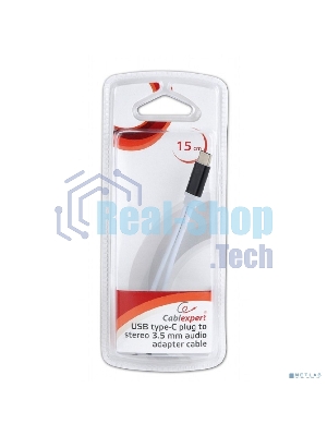 Переходник Cablexpert USB Type-C/Jack3.5 F+ Type-C F, черный, пакет (CCA-UC3.5F-02)