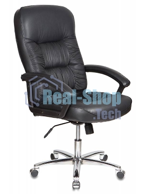 Кресло Бюрократ T-9908AXSN-AB черный, кожа