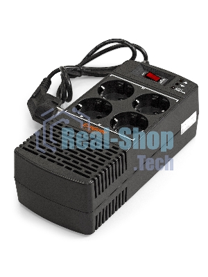 Стабилизатор ExeGate Power AD5000-600 (600VA/300W, диапазон 150...280В, 4 евророзетки)