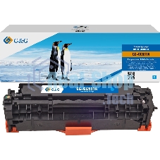 Картридж лазерный G&G GG-CC531A голубой (2800 стр.) для HP CLJ CP2020/CP2025/CM2320 MFP, MF8330/8350/8380