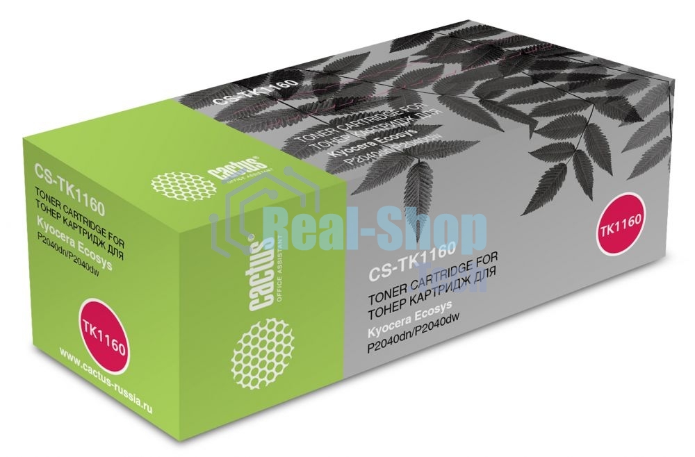 Картридж лазерный Cactus CS-TK1160 черный (7200 стр.) для Kyocera Ecosys P2040dn/P2040dw