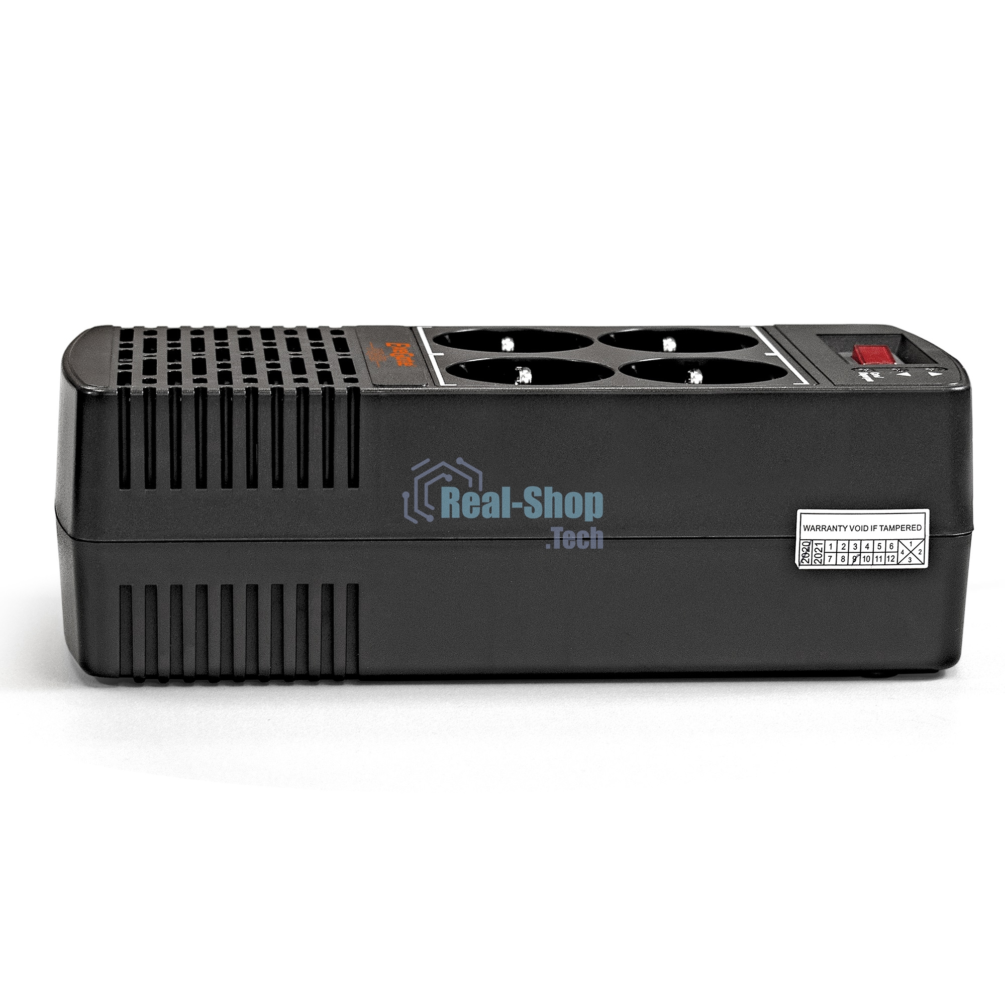 Стабилизатор ExeGate Power AD5000-600 (600VA/300W, диапазон 150...280В, 4 евророзетки)
