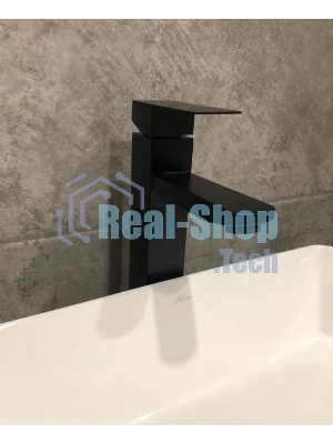 Комплект для ванной, 4 предмета (Тумба Bau Dream Blackwood 60, раковина BAU ream круглая D41, смеситель для раковины высокий Hotel Black, черный, выпуск клик клак, черный)