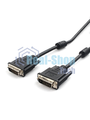 Кабель DVI-D dual link Cablexpert CC-DVI2L-BK-10, 25M/25M, 3.0м, CCS, черный, экран, феррит.кольца, пакет