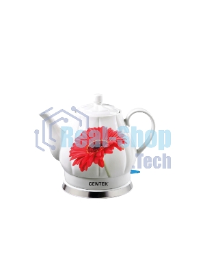 Электрочайник Centek CT-0062 белый, 2.0 л, 2000 Вт, скрытый нагревательный элемент