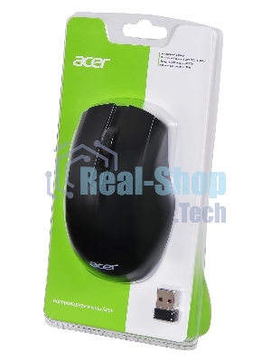 Мышь беспроводная Acer OMR030 черный, 1600 dpi, радиоканал, USB, кнопки - 4