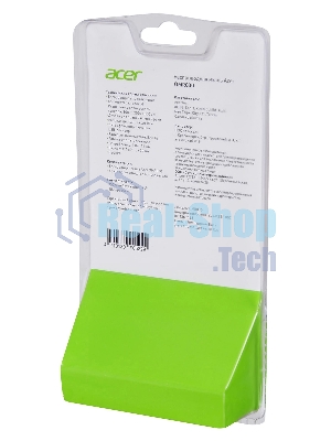Мышь беспроводная Acer OMR030 черный, 1600 dpi, радиоканал, USB, кнопки - 4