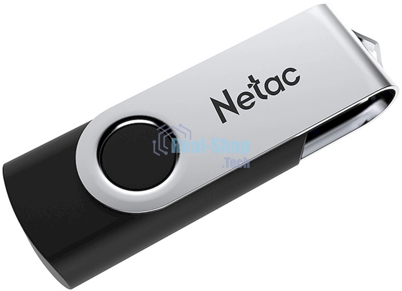 Флешка USB Netac U505 (NT03U505N-128G-30BK), 128Gb, USB 3.0, R/W 110/45, черный/серебристый