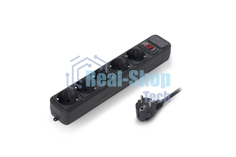 Сетевой фильтр ExeGate EX221175RUS SP-5-1.8B (5 розеток, 1.8 м, евровилка, черный)