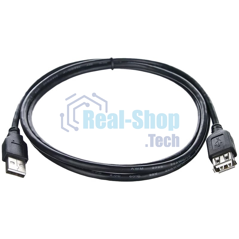 Кабель-удлинитель TELECOM USB2.0 Am-->Af 1,5 м черный TUS6990-1.5M