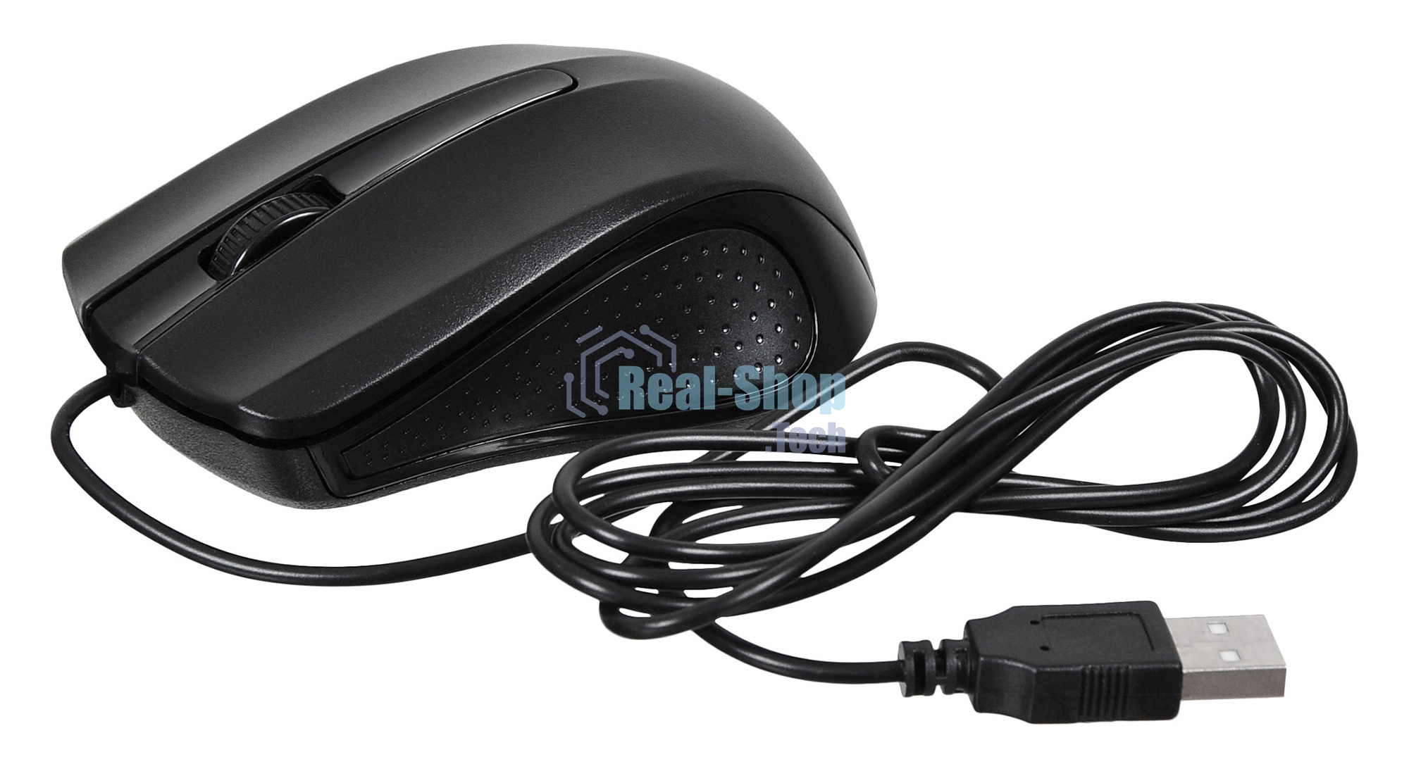 Мышь проводная Acer OMW010 черный, 1200 dpi, USB, кнопки - 3