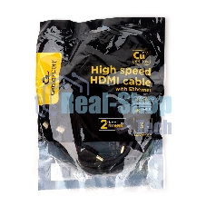 Кабель HDMI Cablexpert CCF2-HDMI4-10, 19M/19M, v2.0, медь, позол.разъемы, экран, 2 фер.кольца, 3м, черный, пакет