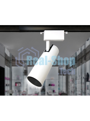 Трековый однофазный светодиодный светильник Ambrella light GL5853 WH/BK белый/черный LED 30W 4200K 24°